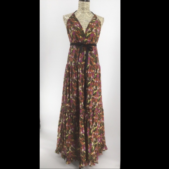 MODA International XS / S Maxi Halter Top 🦜Dress - Picture 1 of 16